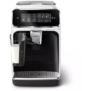 Cafetera Superautomática Philips Serie 3300 EP3343/50, LatteGo, Blanco y Negro