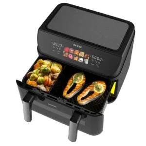 Freidora de aire Cecotec Cecofry&Grill Duoheat 10000, 10 L, 2800W, Negro