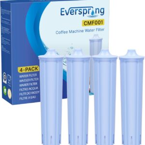 EVERSPRING Filtru de apă Mașină De Cafea Pentru Filtru Albastru Jura A1/C5/J10/IMPRESA Series Filtru de apă Pentru Jura NSF Certified Pack De 4 Nu Pentru Smart E8/J8/E6/ENA4/Z6/EAN8/J6/S9
