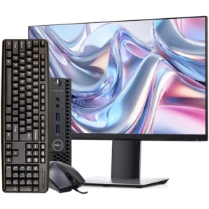 Mini PC de escritorio Dell con hasta 32 GB de RAM, SSD de 1 TB, pantalla LCD de 27", Windows 11 Pro, WiFi